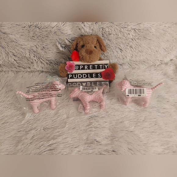 😍 PINK Stripe Logo Mini Dog 😍 - Picture 2 of 8